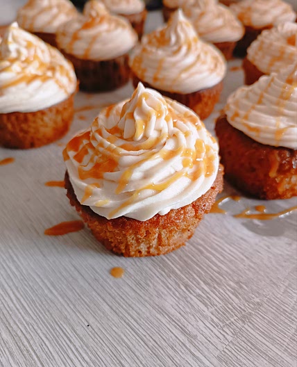 Caramel Spice Cupcakes With Salted Caramel Frosting