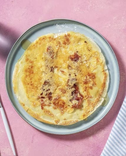 Classic: Pancakes With Bacon, Cheese and Syrup