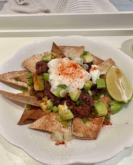 Chipotle Black Bean Nachos With Greek Yogurt