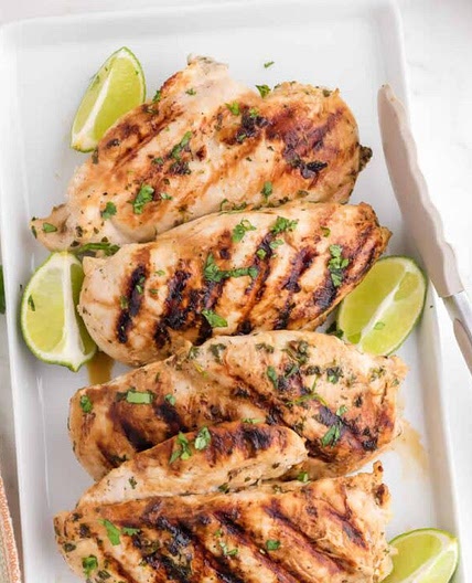 Margarita Grilled ChickenIngredients 1/2 cup chopped fresh cilantro 1/2 teaspoon black pepper 1 teaspoon salt 3 garlic cloves ¼