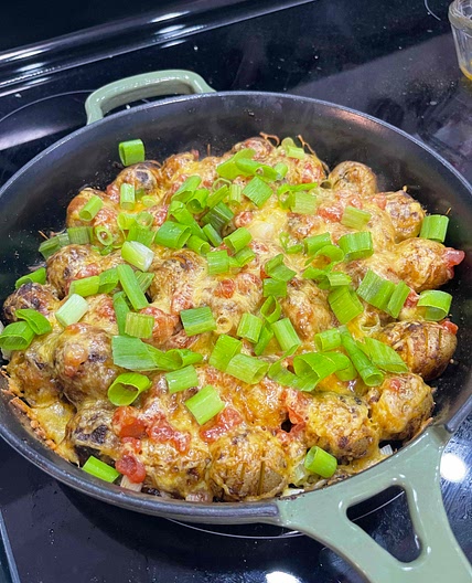 Mini Hassleback Taco Potatoes