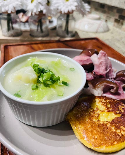 Smoked Pork Hocks and Cabbage Soup