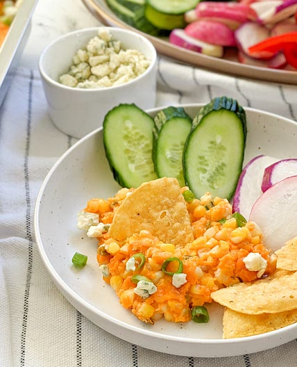 Cheesy Buffalo Corn Dip