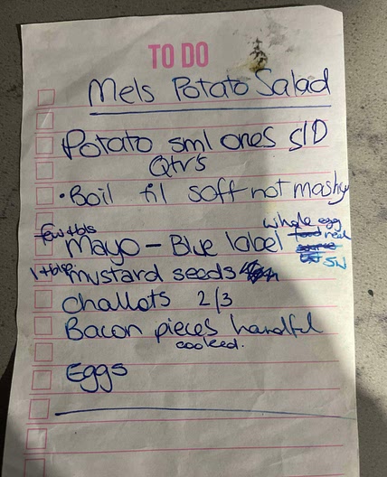 Mels potato salad