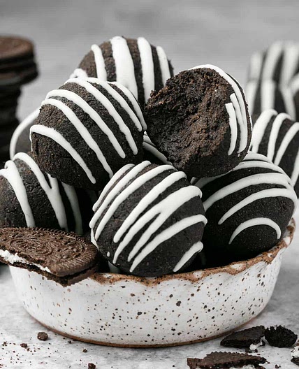 White Chocolate Oreo Protein Balls