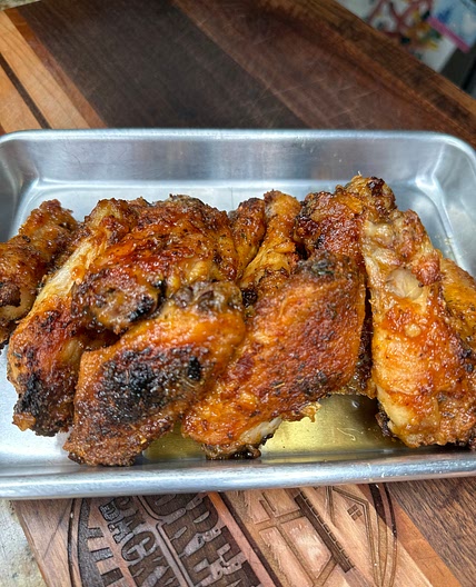 CRISPY OVEN-FRIED WINGS WITH RED LIMO & BLOOD ORANGE