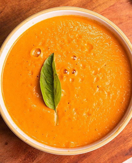 High Protein Tomato Soup with Cottage Cheese