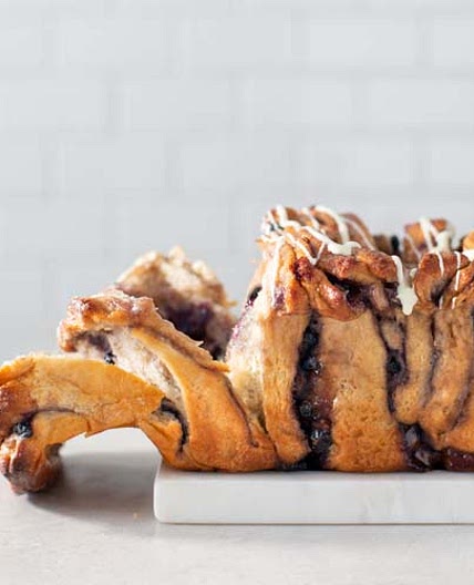 Blueberry White Chocolate Pull-Apart Bread