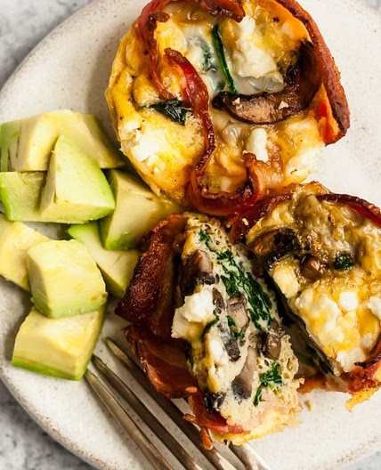 Mushroom Spinach Bacon Egg Cups