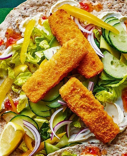 Sweet Chilli Fish Finger Wraps