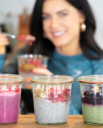 CHIA PUDDING MEAL PREP | how to freeze chia pudding for batch prepping + 7 delicious flavors!