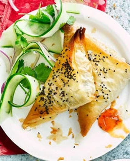 Spinach & sweet potato samosas