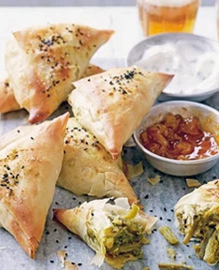 Green bean samosas