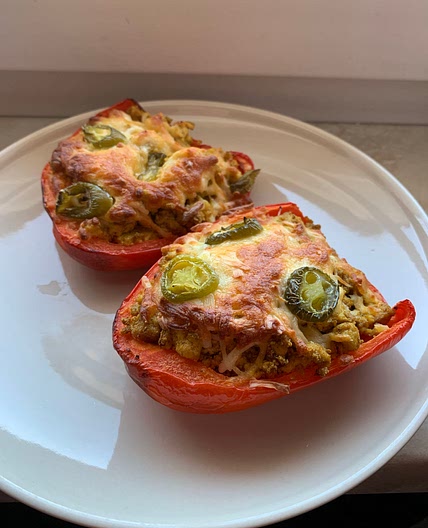 oven-baked stuffed peppers!