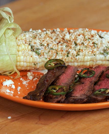 Carne Asada with Mexican Corn