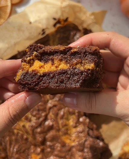 Pumpkin Cheesecake Brownies