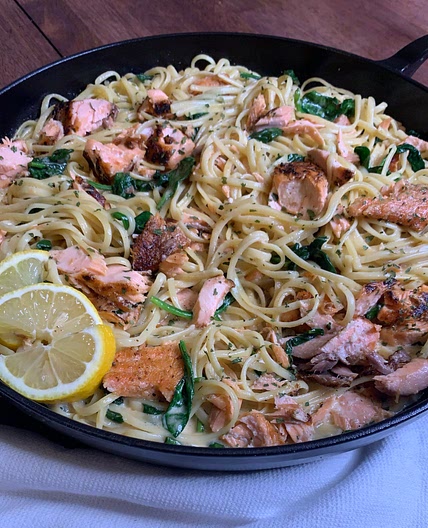 Creamy Salmon Linguine 