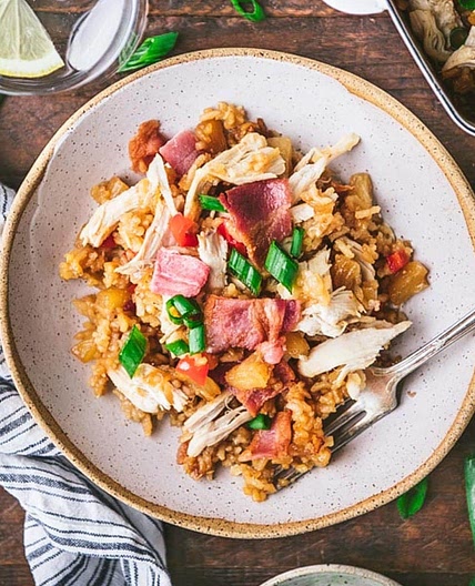 Dump-and-Bake Aloha Chicken and Rice