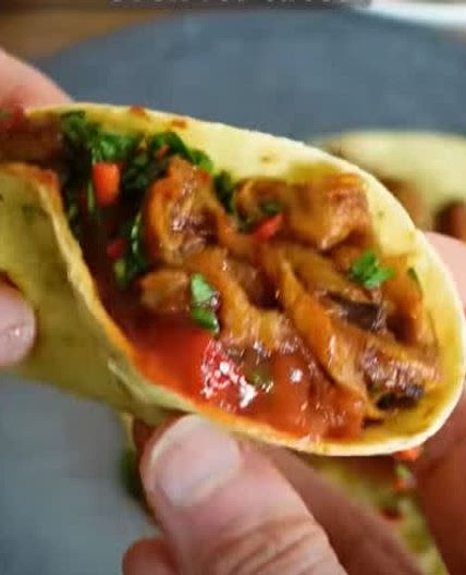 Pulled Eggplant Tacos