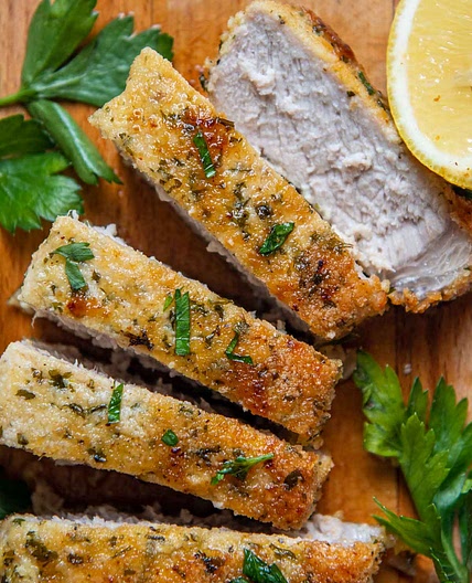 Breaded Oven Pork Chops (Gluten-Free / Low Carb)