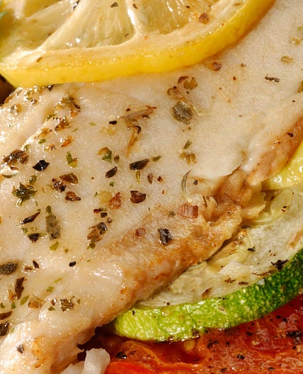 Baked Lemon Herb Tilapia with Roasted Vegetables