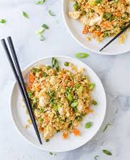 Halal Chicken and Vegetable Stir-Fry with Cauliflower Rice