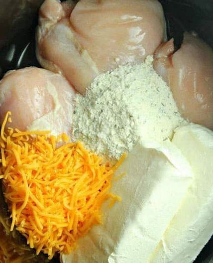 Slow Cooker Cream Cheese Crack Chicken - Easy Keto Diet Recipe
