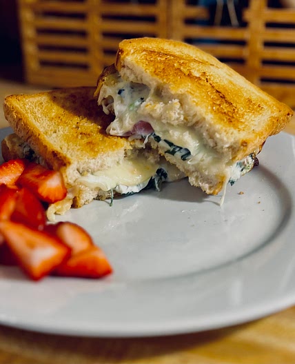 Spinach Dip Grilled Cheese 