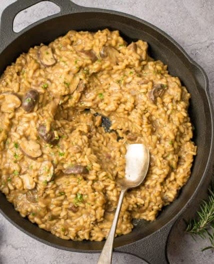 Mushroom Pea risotto