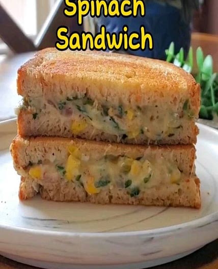 Cheese Corn Spinach Sandwich