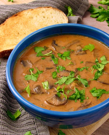 Vegan Hungarian Mushroom Soup