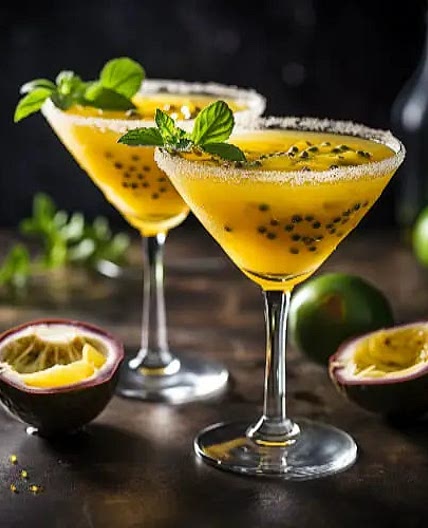 Passion Fruit Martini Mocktail