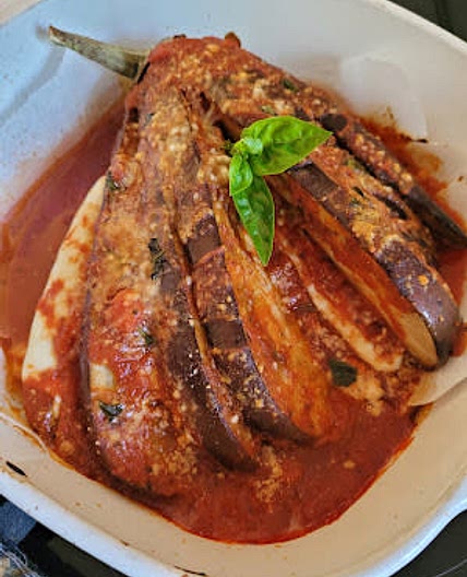 Roasted Fanned Eggplant