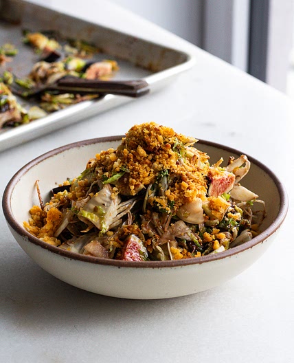 Roasted Fennel & Brussels Sprout Salad with Fig Balsamic