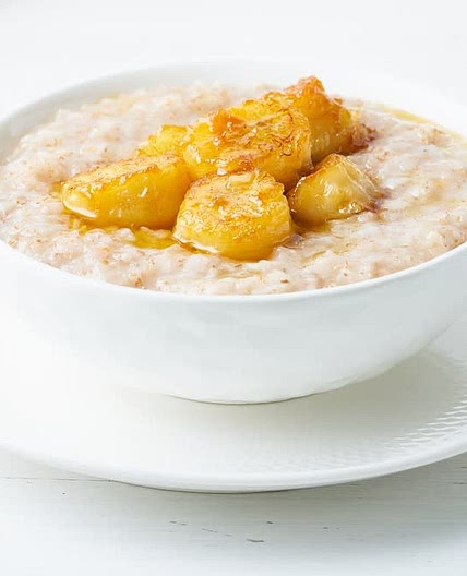 Caramelised banana porridge
