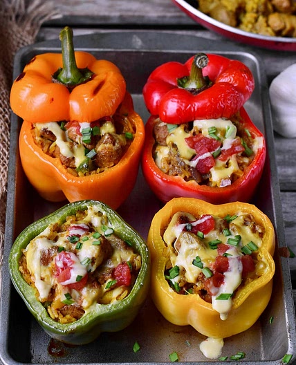 Stuffed Bell Peppers (Dairy-Free)