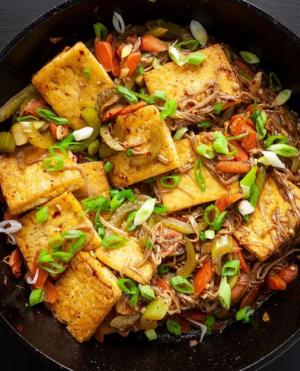 Chinese Stir-Fried Tofu with Vegetables