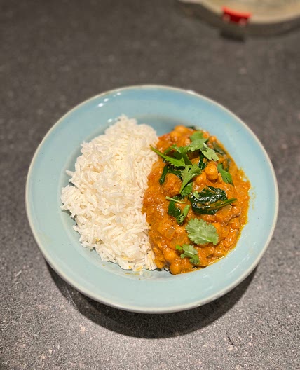 Chickpea & Spinach Curry