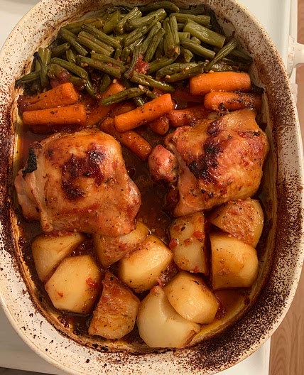 Slow Cooker Honey Garlic Chicken and Veggies