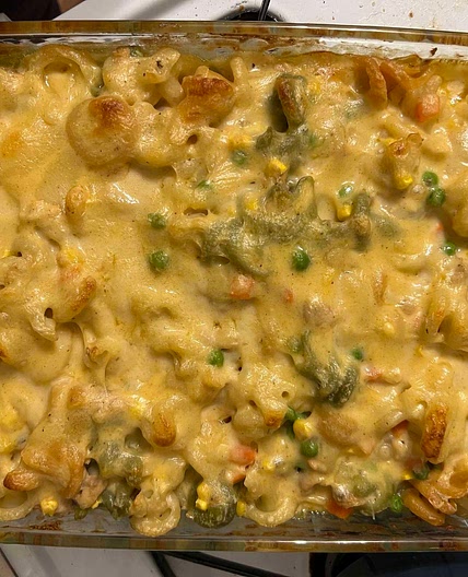Baked Salmon Mac & Cheese