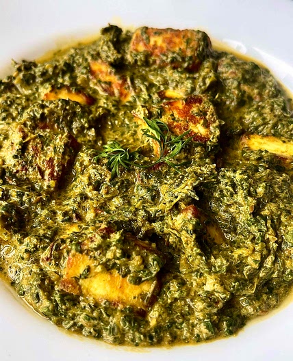 Saag Paneer -Spinach and Cheese 