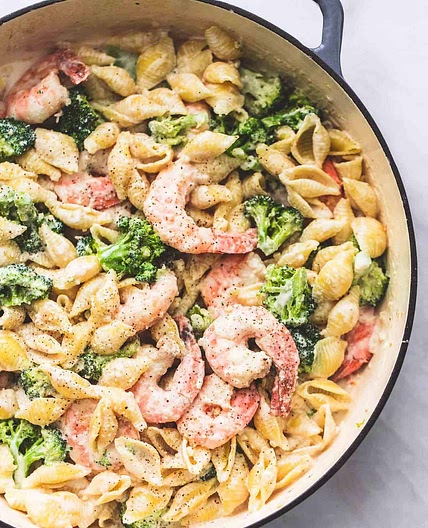 Shrimp and Broccoli Alfredo