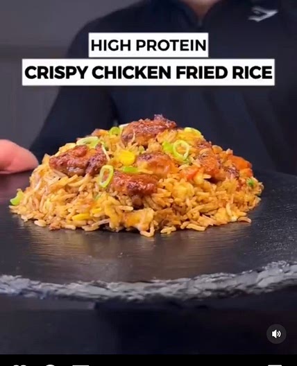 Crispy chicken fried rice