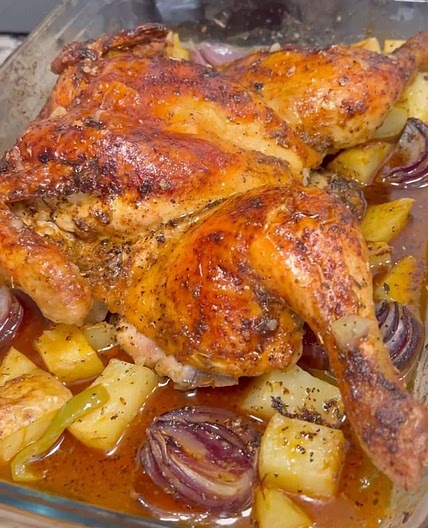 Pollo asado al horno