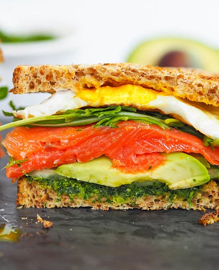Smoked Salmon Egg Sandwich