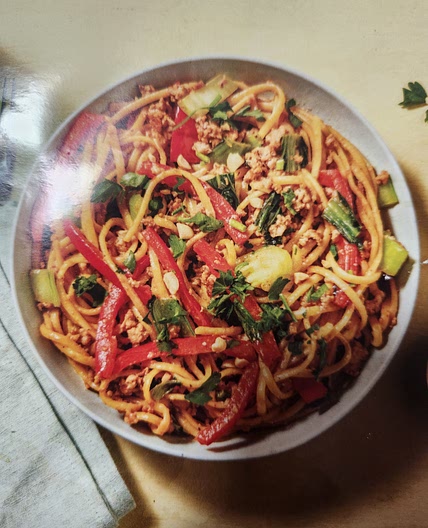 Tahini-Hoisin Pork Noodles
