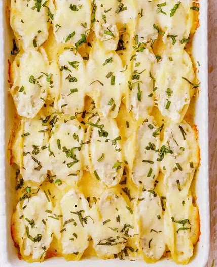 Sausage and Alfredo Stuffed Shells