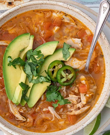 Mexican Chicken Rice Soup