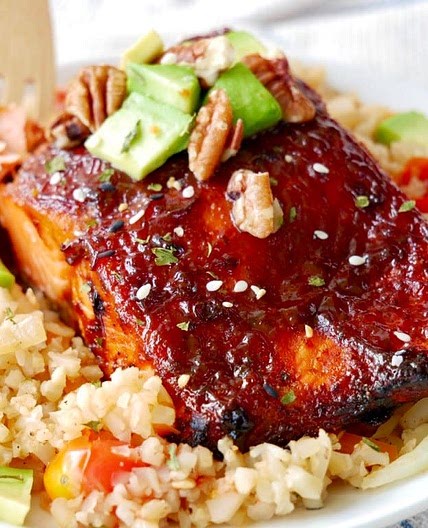 Honey BBQ Air Fried Salmon