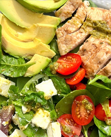 Hearty Pesto Chicken Salad
